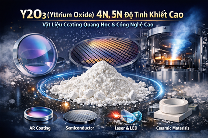 Y2O3 Độ Tinh Khiết Cao 4N 5N – Ứng Dụng Trong Coating Quang Học