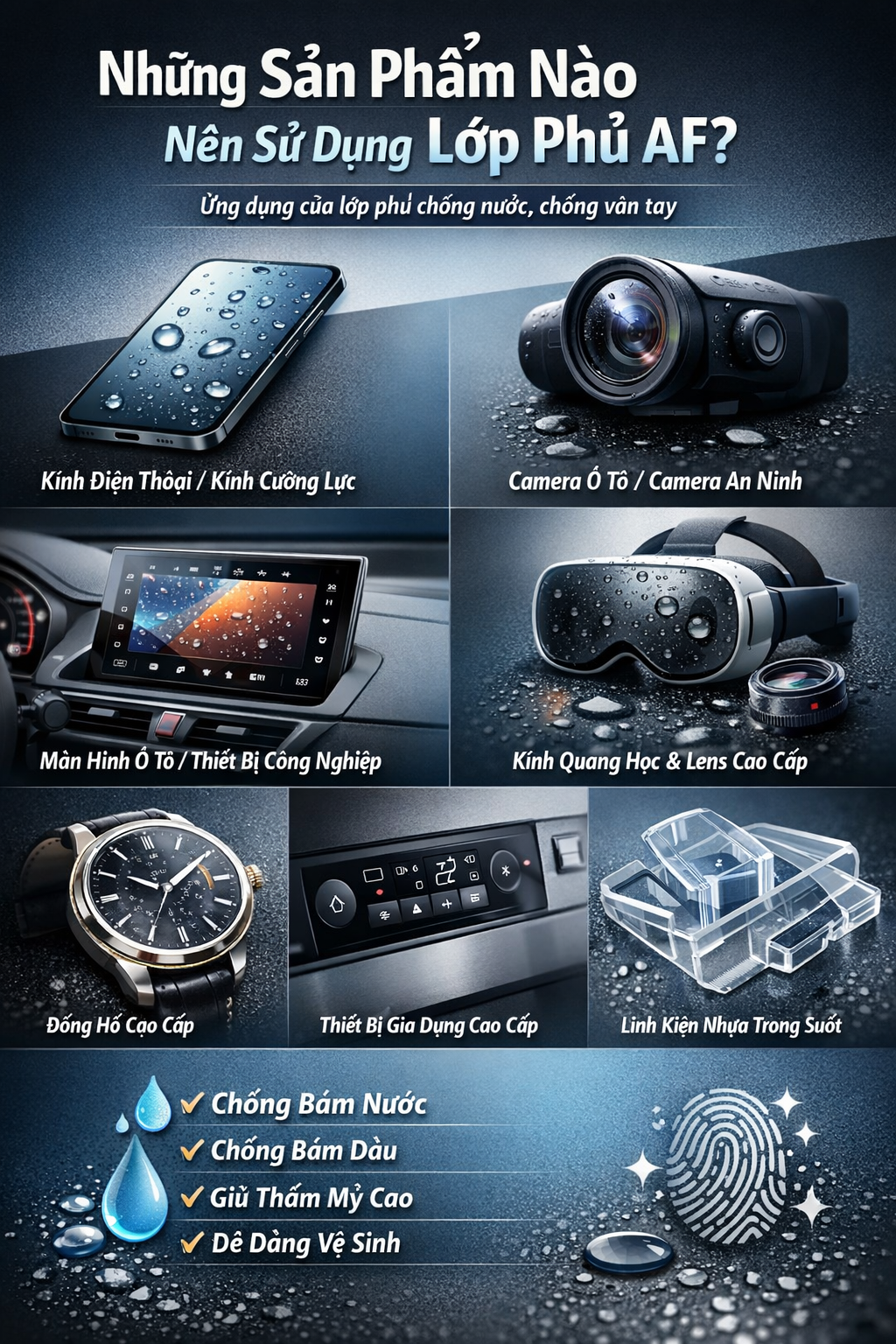 Những Sản Phẩm Nào Nên Sử Dụng Lớp Phủ AF?