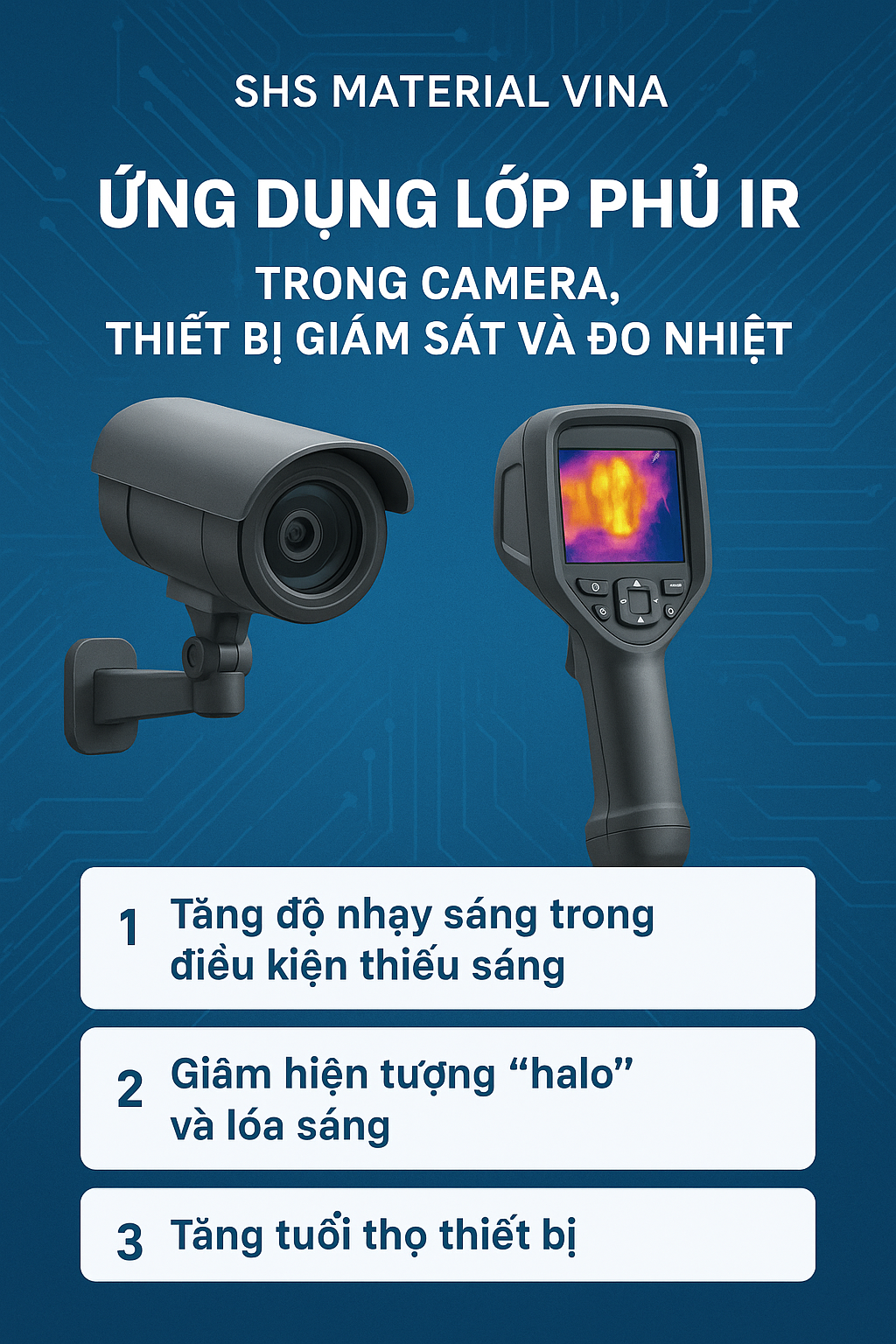 Ứng Dụng Lớp Phủ IR Trong Camera, Thiết Bị Giám Sát Và Đo Nhiệt