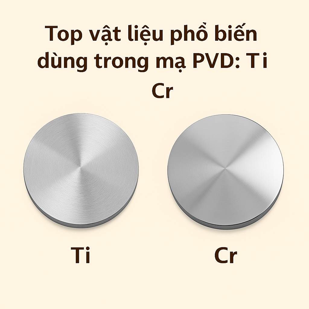 Top Vật Liệu Phổ Biến Dùng Trong Mạ PVD: Ti, Cr, Al